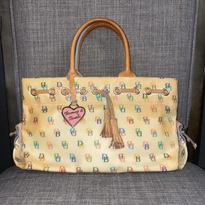 Dooney & Bourke y2k Rainbow Monogram Tassle tote